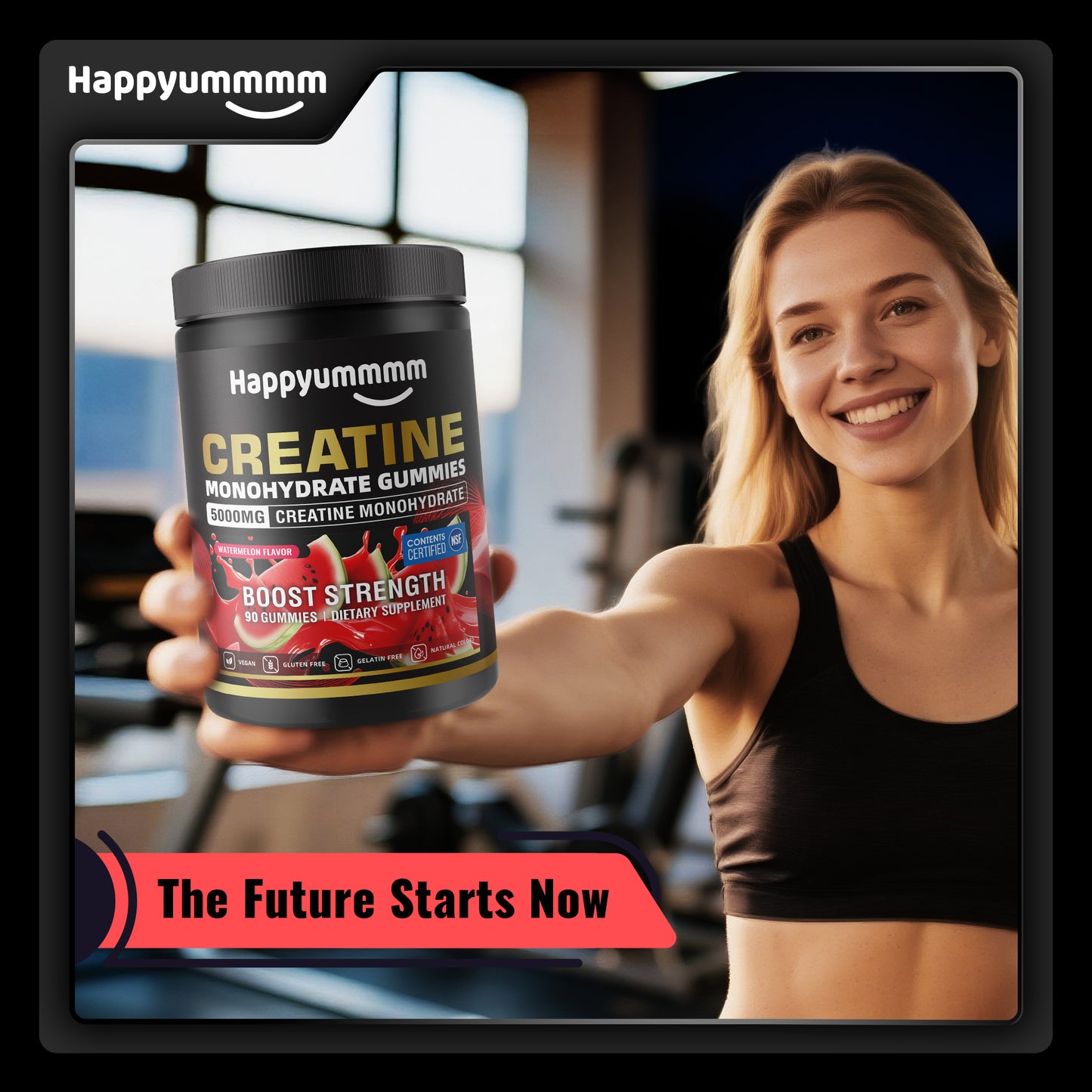 Happy Creatine - Bear Black Jar (Watermelon)