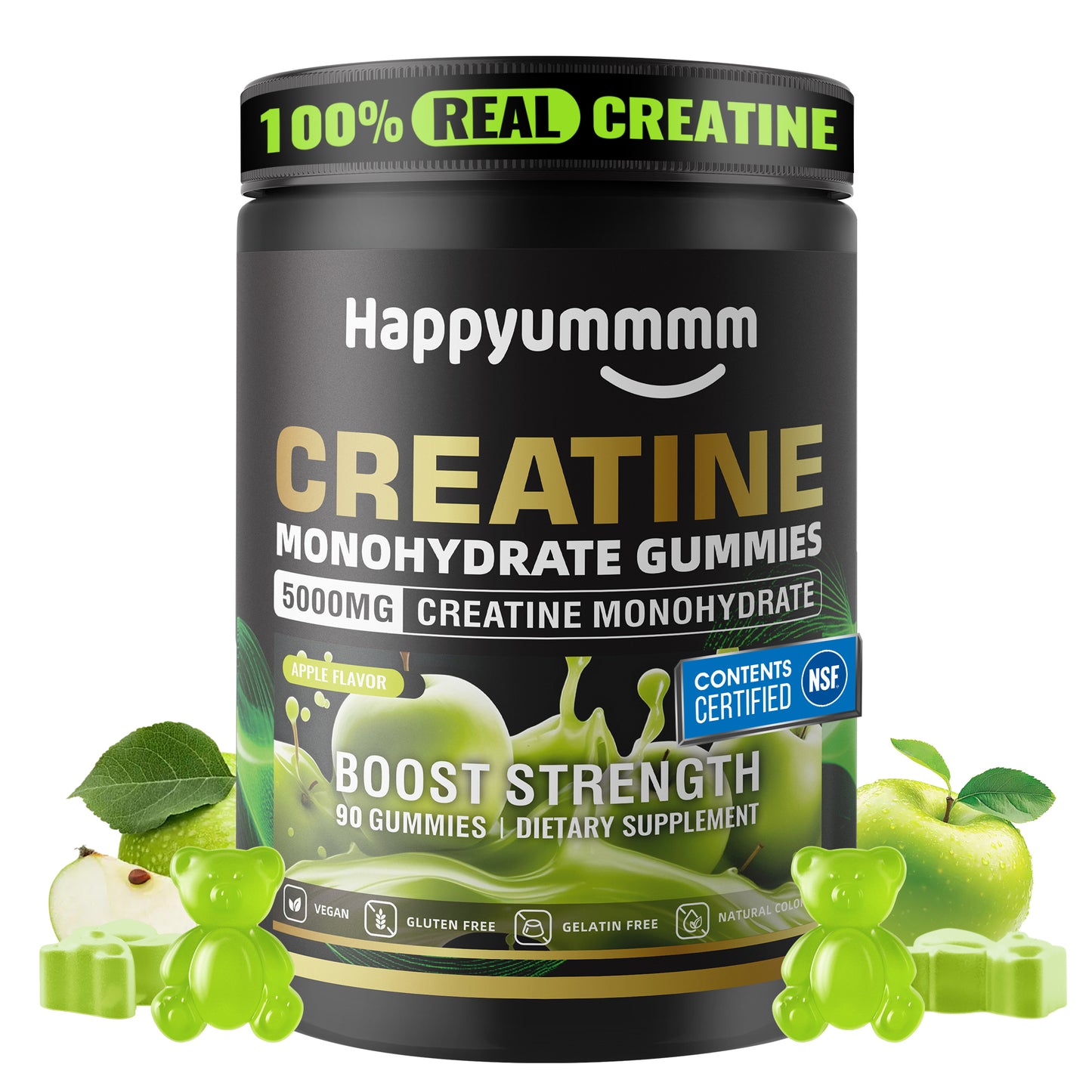 Happy Creatine - Bear Black Jar (Apple)