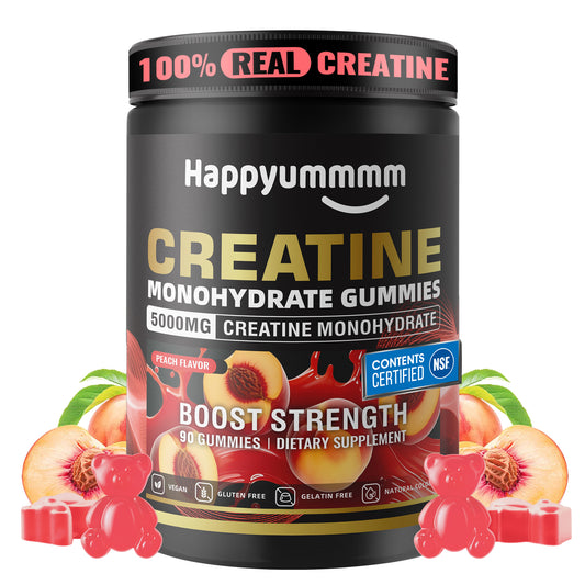 Happy Creatine - Bear Black Jar (Peach)