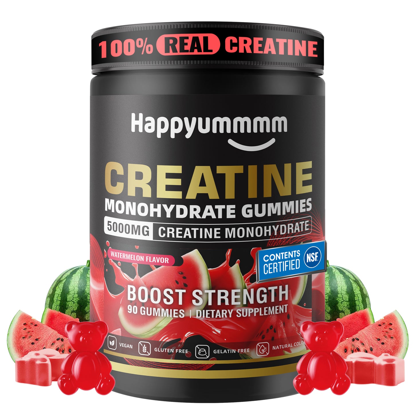 Happy Creatine - Bear Black Jar (Watermelon)