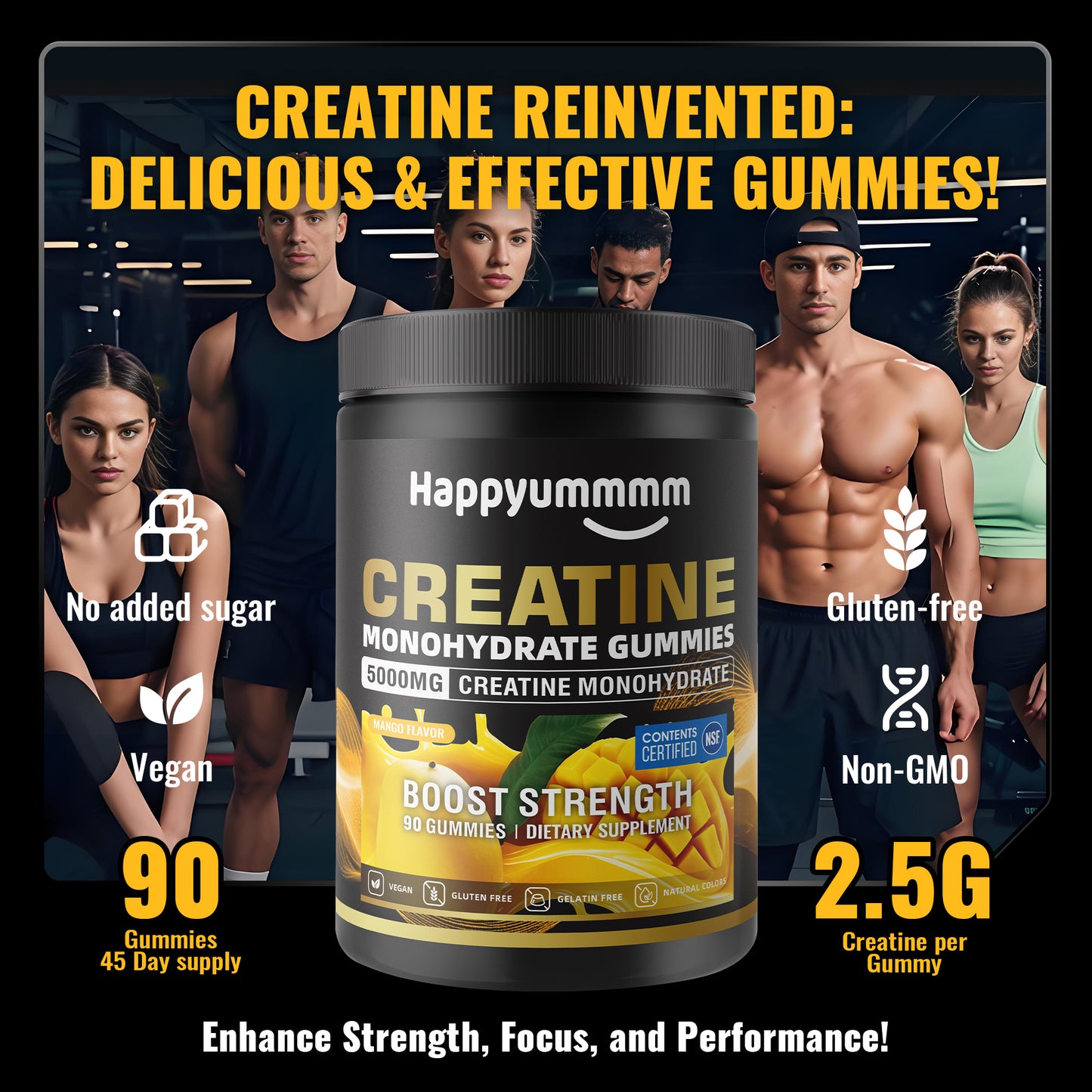 Happy Creatine - Bear Black Jar (Mango)