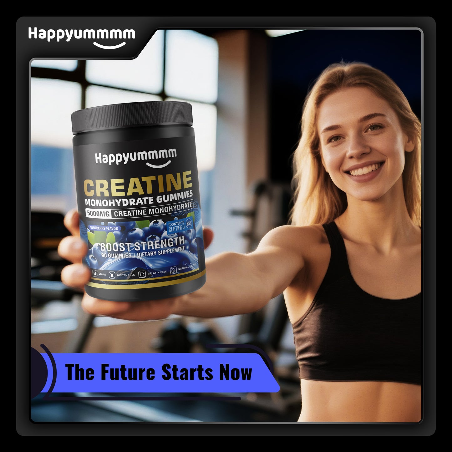 Happy Creatine - Bear Black Jar (Blueberry)